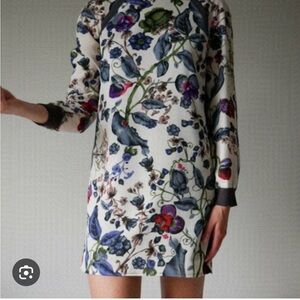 EUC W118 by Walter Baker floral long sleeve sheath dress